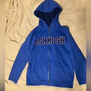 Boys OshKosh blue zipper hoodie, size 12